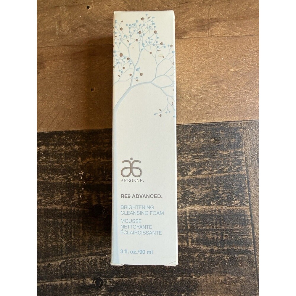 Arbonne RE9 Advanced BRIGHTENING Cleansing Foam 3 FL OZ NOS 07/21